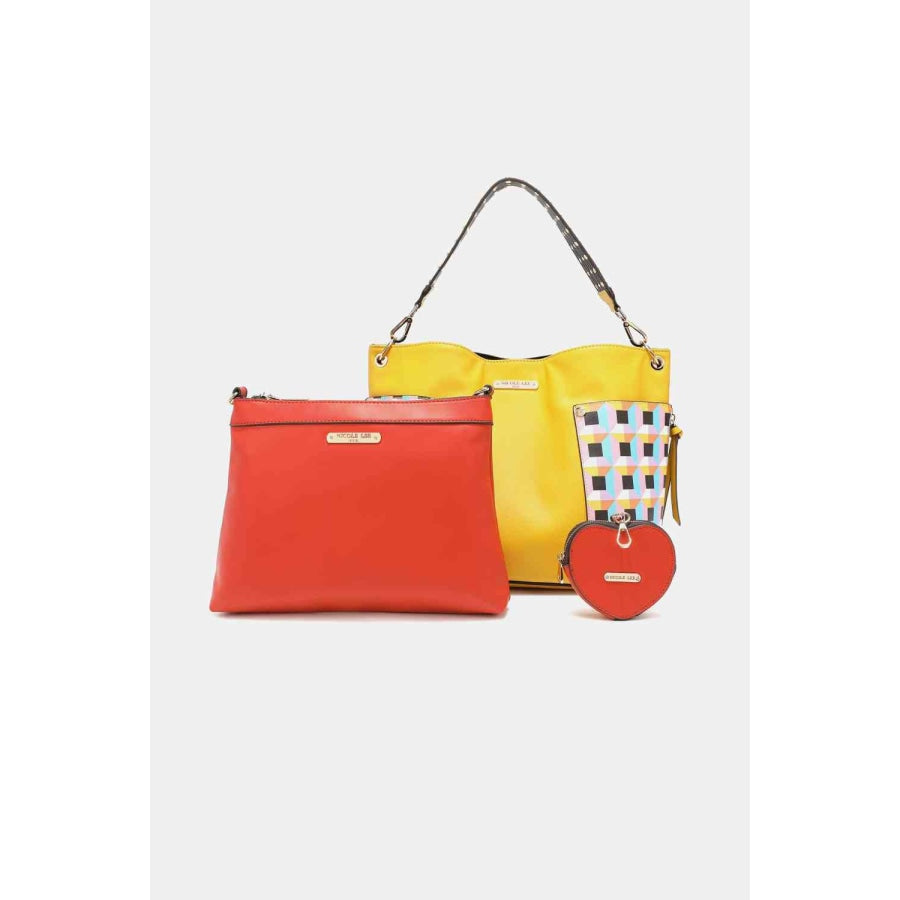 Nicole Lee USA Quihn 3-Piece Handbag Set Mustard / One Size Handbags