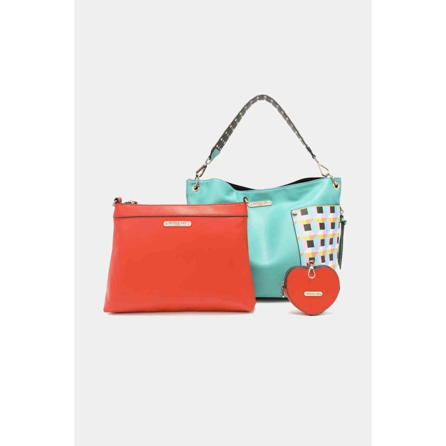 Nicole Lee USA Quihn 3-Piece Handbag Set Turquoise / One Size Handbags