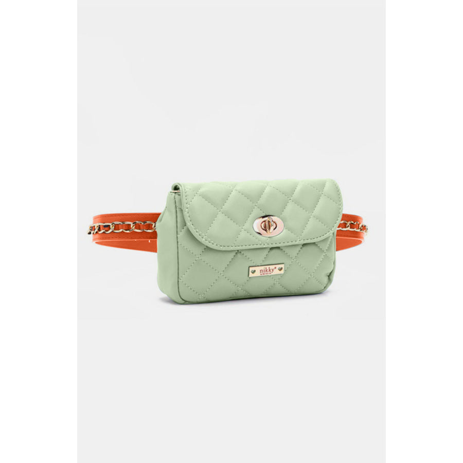 Nicole Lee USA Quilted Fanny Pack Sage / One Size Apparel and Accessories