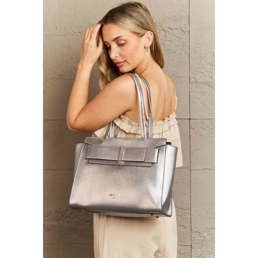 Nicole Lee USA Regina 3-Piece Satchel Bag Set Silver / One Size Handbags