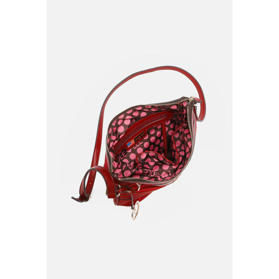 Nicole Lee USA Scallop Stitched Crossbody Bag Apparel and Accessories