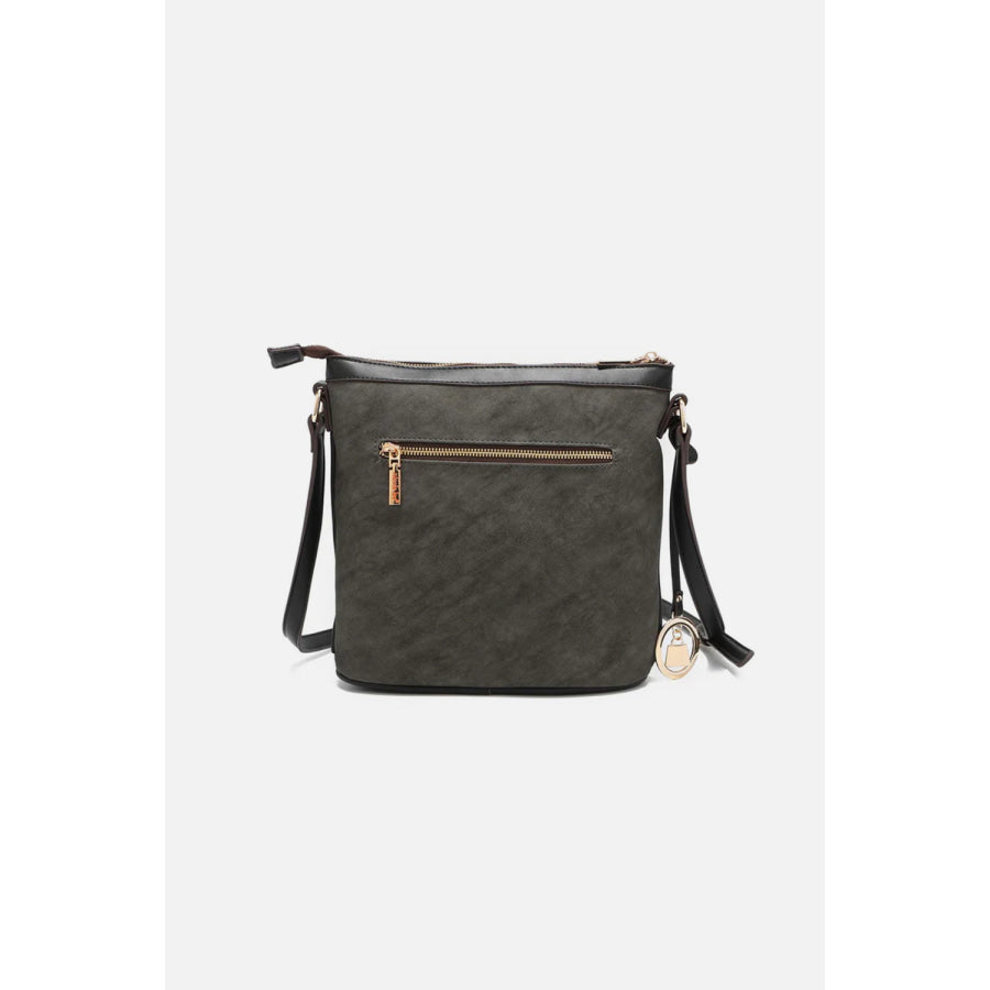 Nicole Lee USA Scallop Stitched Crossbody Bag Apparel and Accessories