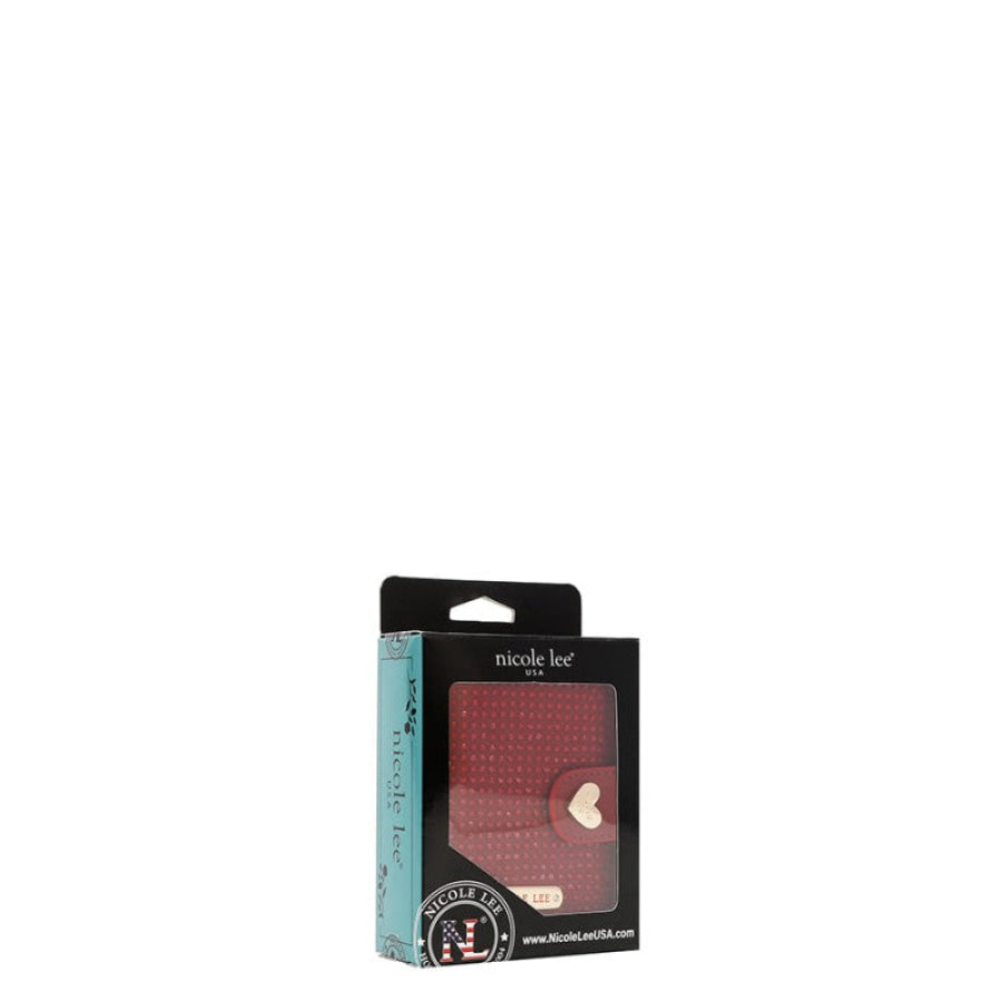 Nicole Lee USA Solid Crystal Heart Bifold Wallet