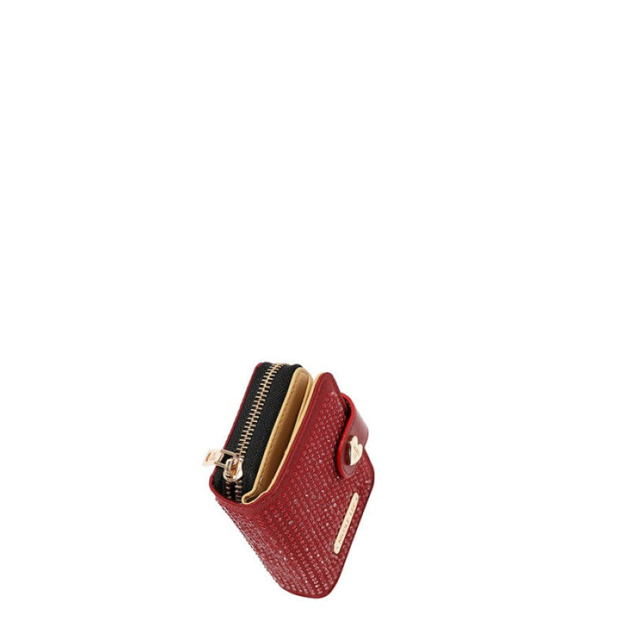 Nicole Lee USA Solid Crystal Heart Bifold Wallet