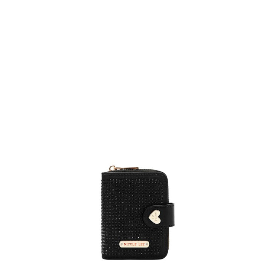 Nicole Lee USA Solid Crystal Heart Bifold Wallet
