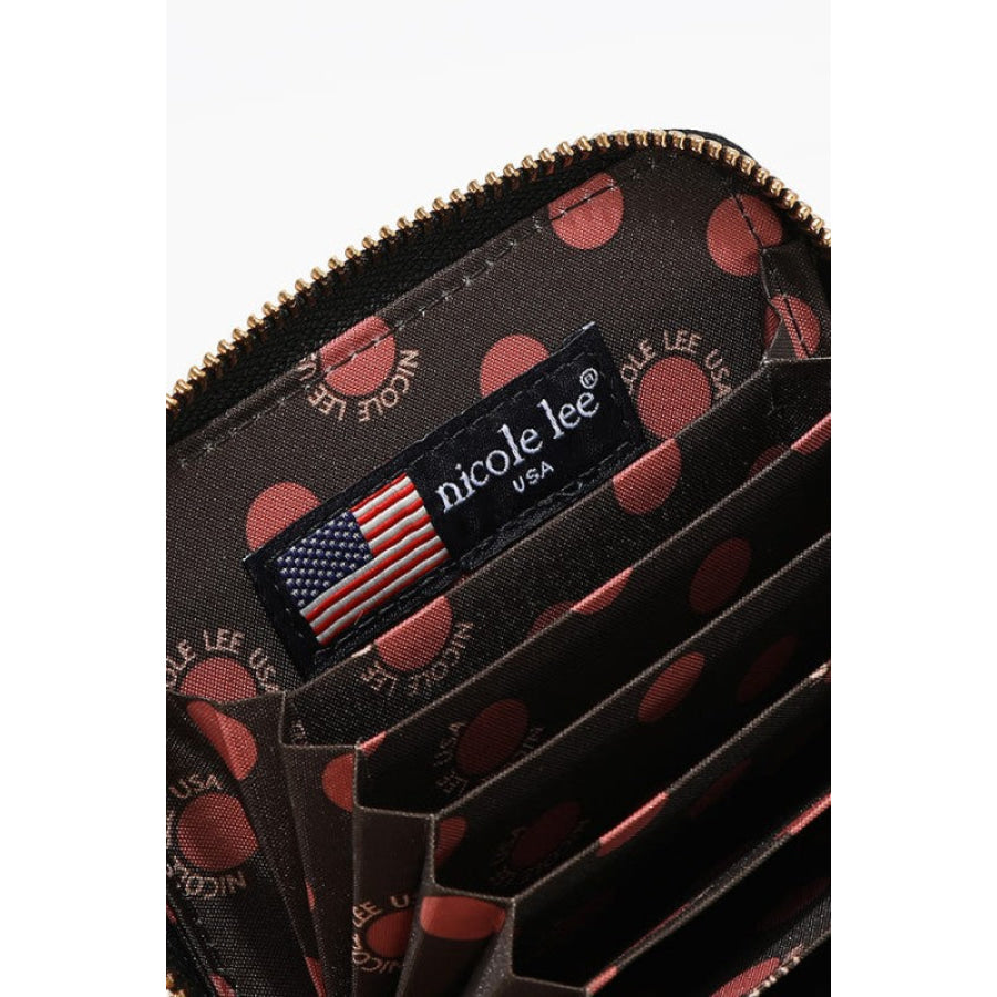 Nicole Lee USA Solid Crystal Heart Bifold Wallet