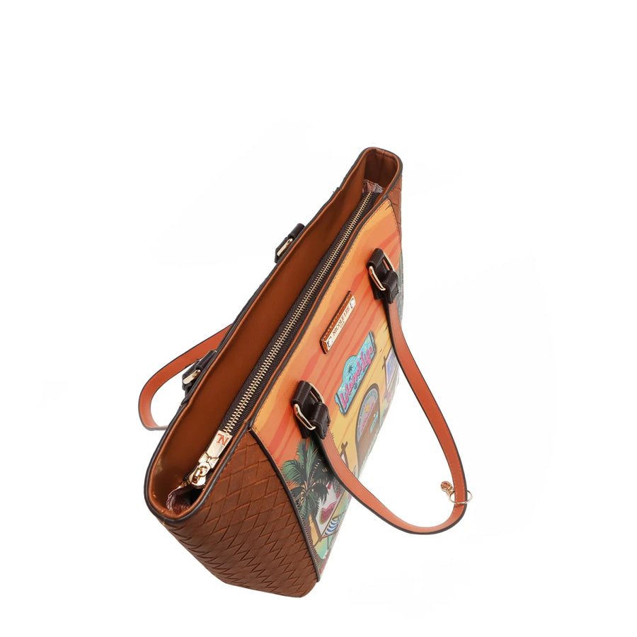 NICOLE LEE USA SUN AND SAND 3 PIECE SET (Handbag Crossbody Wallet) Handbags