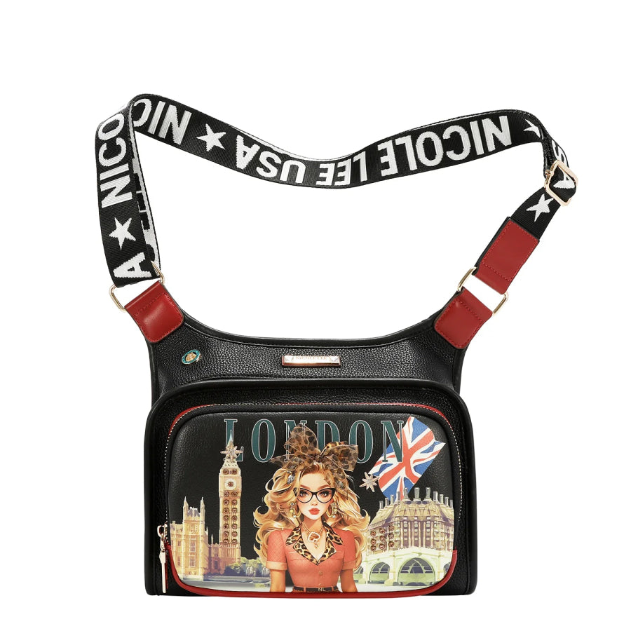 NICOLE LEE USA TRAVELER CROSSBODY BAG Handbags