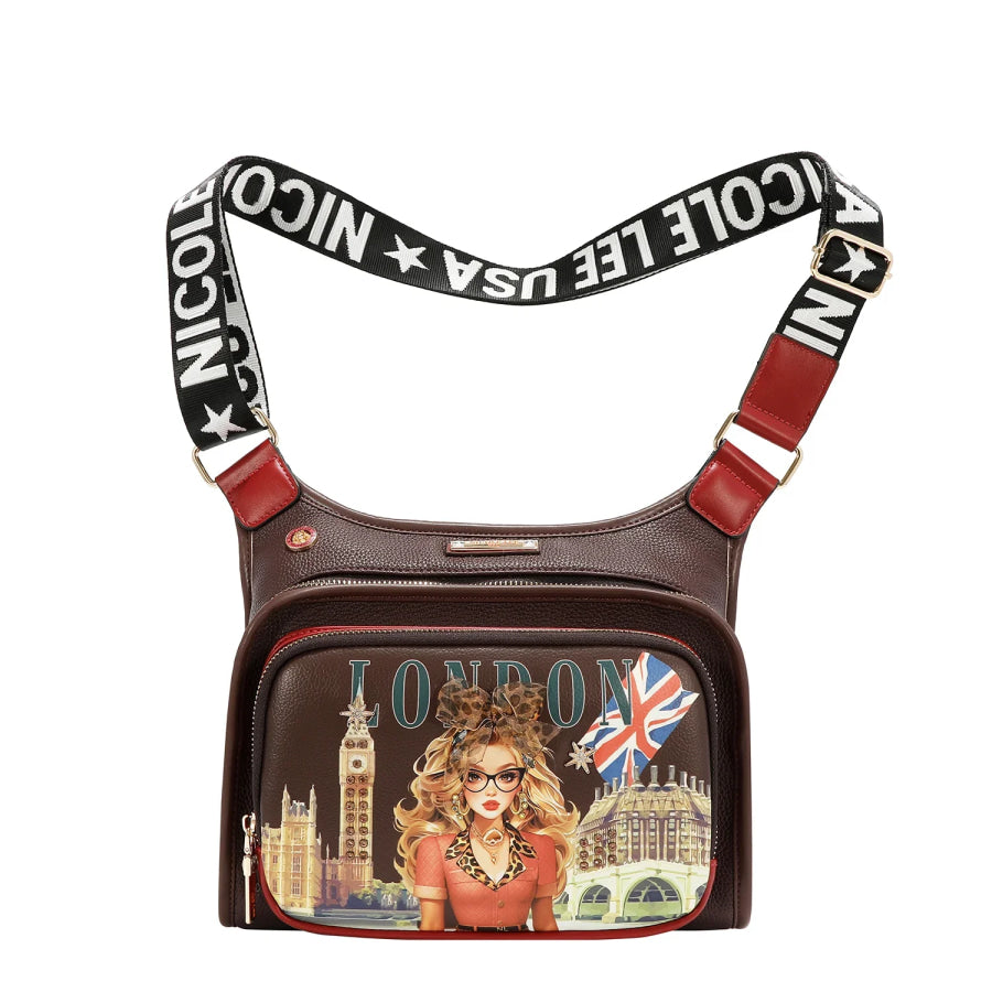 NICOLE LEE USA TRAVELER CROSSBODY BAG Handbags