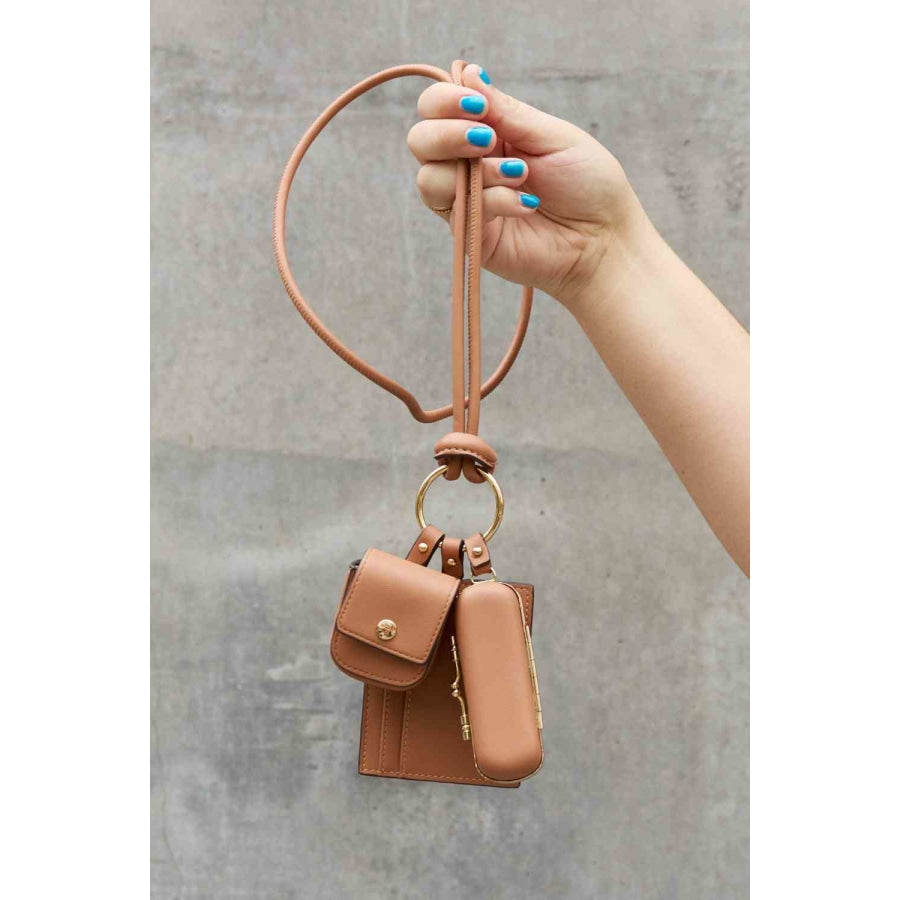 Nicole Lee USA Vegan Leather 3-Piece Lanyard Set Handbags