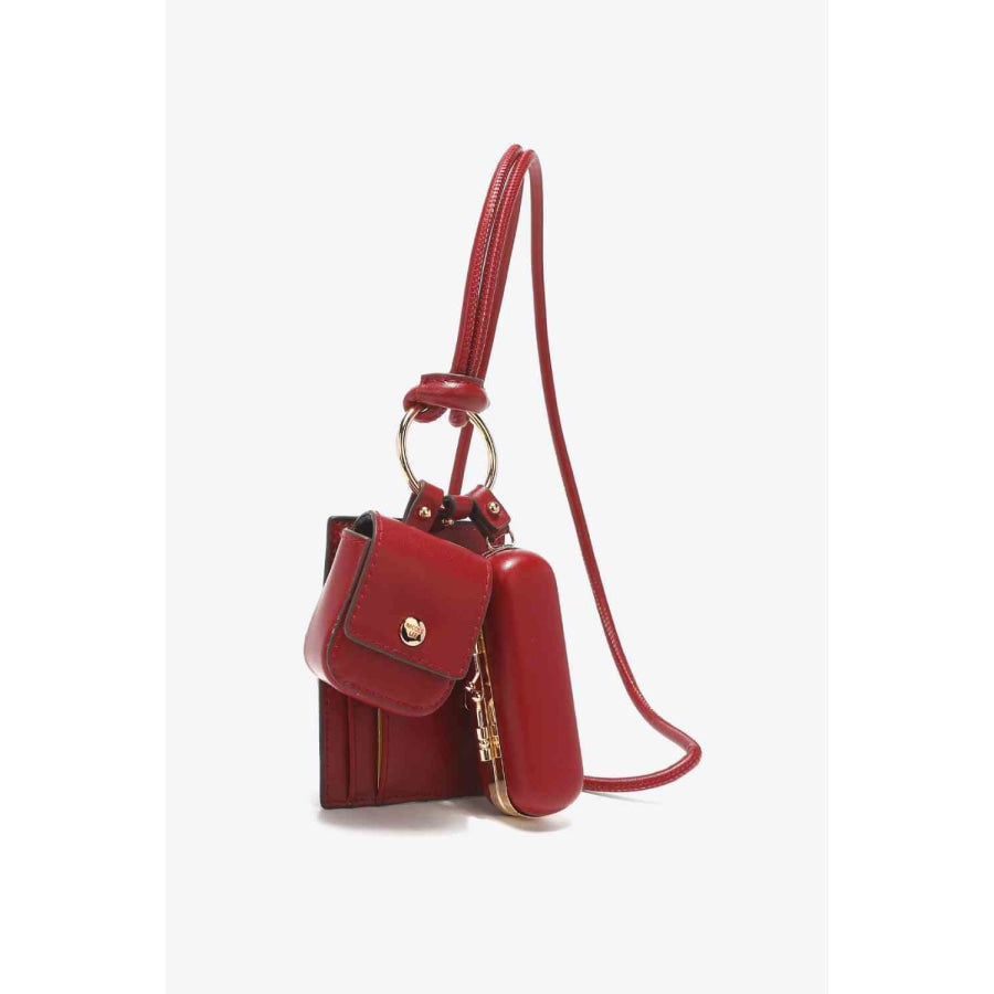 Nicole Lee USA Vegan Leather 3-Piece Lanyard Set Handbags