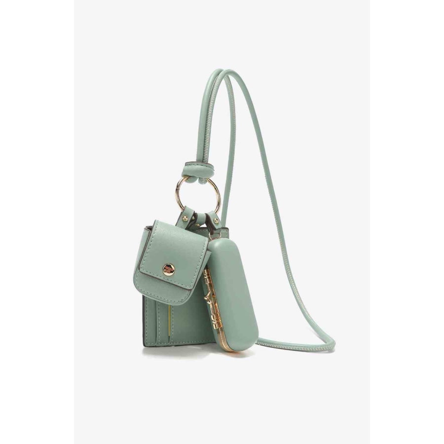 Nicole Lee USA Vegan Leather 3-Piece Lanyard Set Mint / One Size Handbags