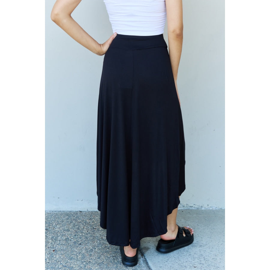 Ninexis First Choice High Waisted Flare Maxi Skirt in Black Black / S