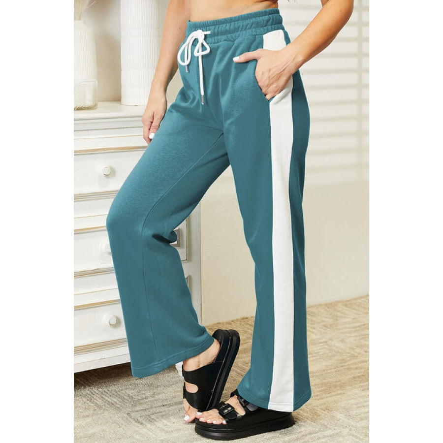Ninexis Full Size Side Stripe Drawstring Pants Clothing