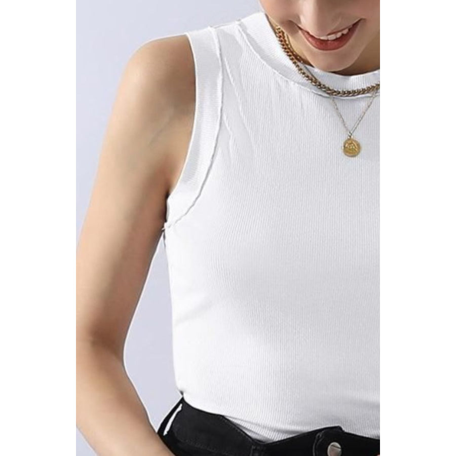 Ninexis Ribbed Round Neck Tank Apparel and Accessories