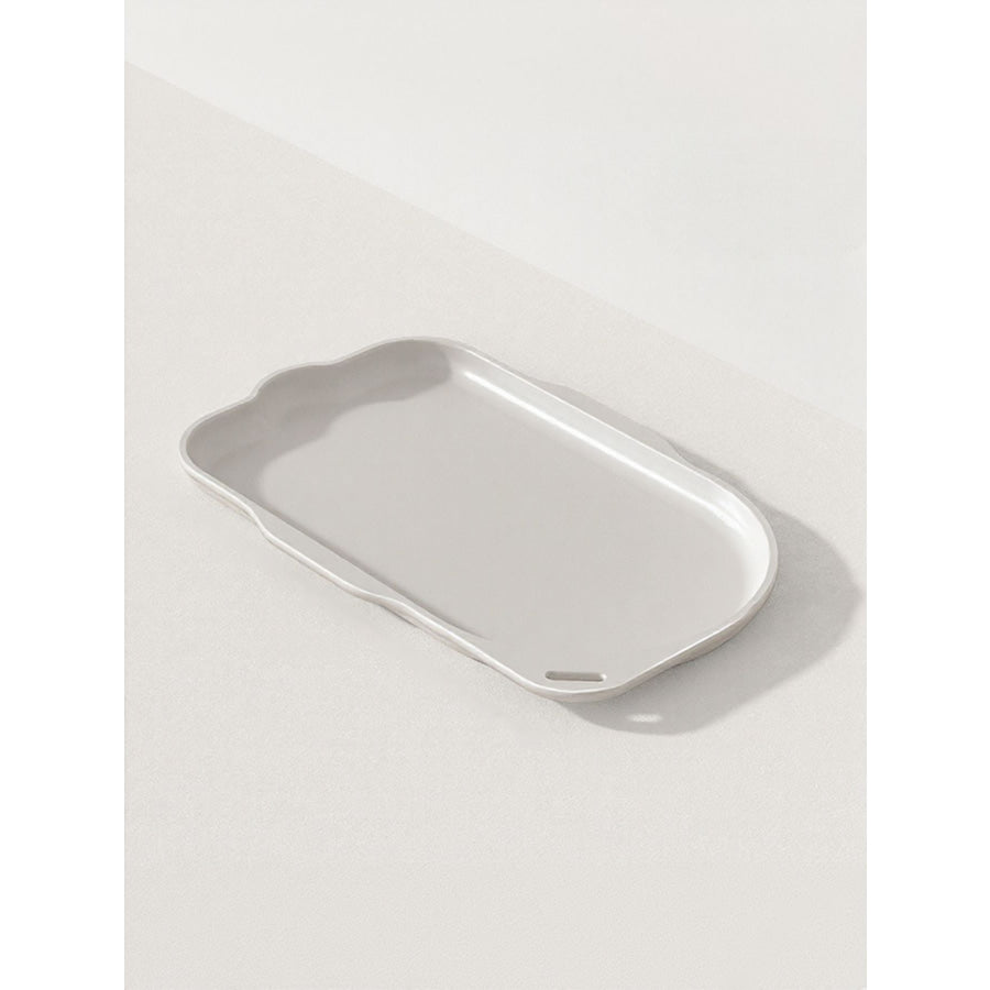 Non-Slip Pet Bowl with Tray Light Gray / S Apparel and Accessories