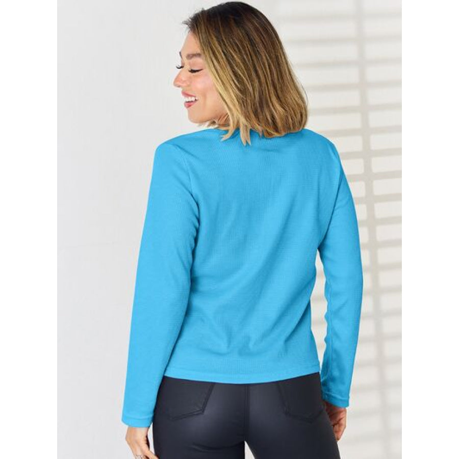 Notched Long Sleeve T - Shirt Apparel and Accessories