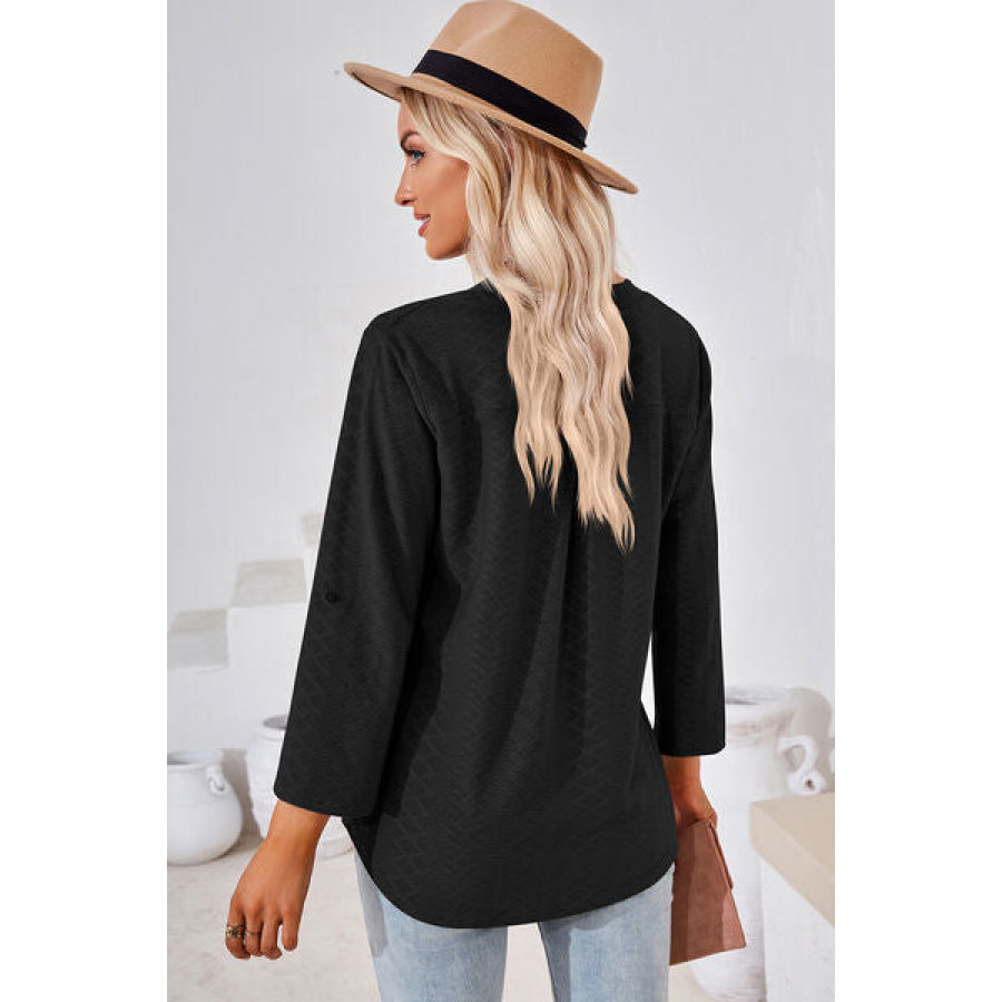 Notched Roll - Tab Sleeve T - Shirt Apparel and Accessories