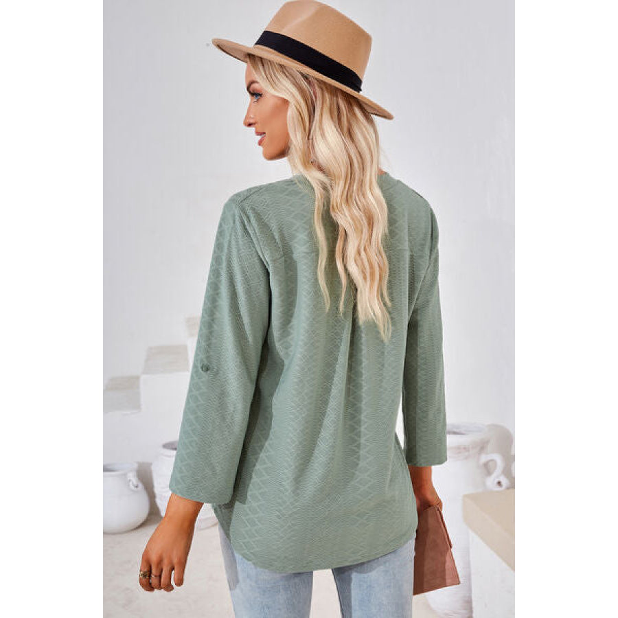 Notched Roll - Tab Sleeve T - Shirt Apparel and Accessories