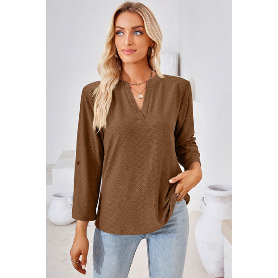 Notched Roll - Tab Sleeve T - Shirt Apparel and Accessories