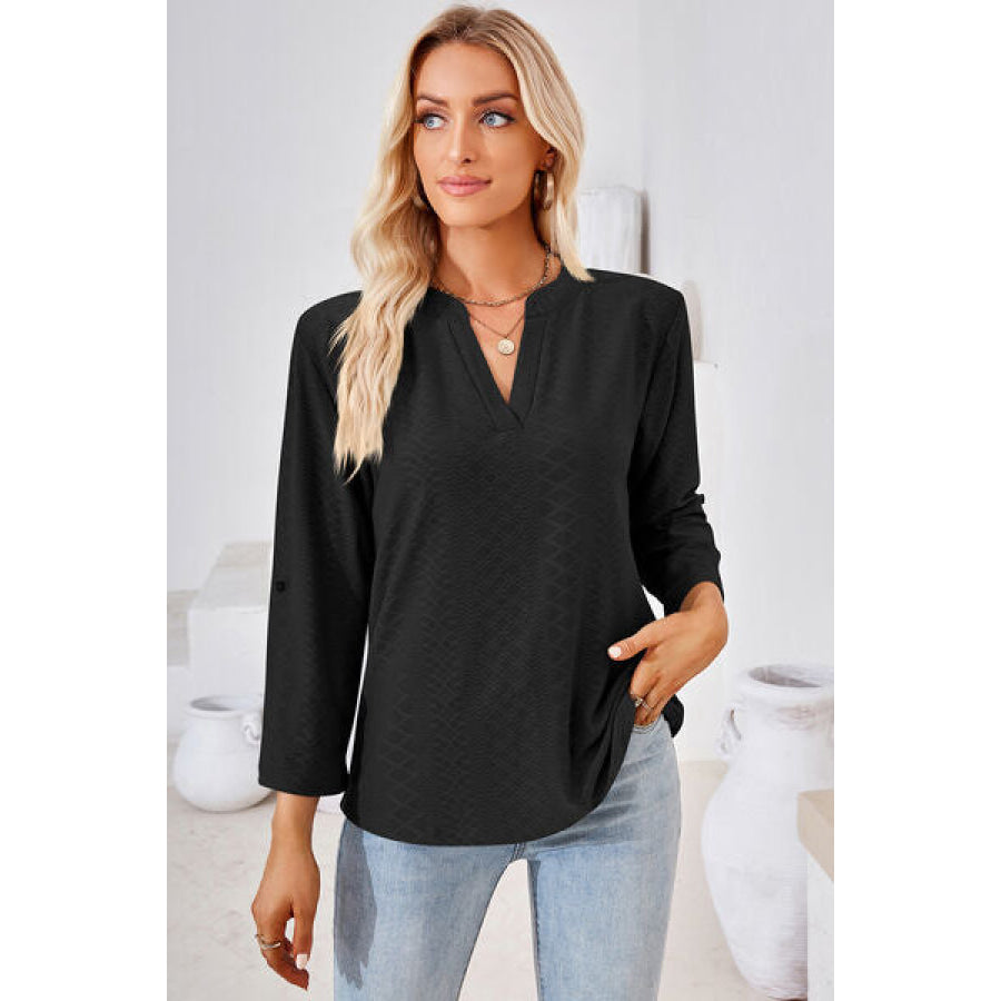 Notched Roll - Tab Sleeve T - Shirt Apparel and Accessories