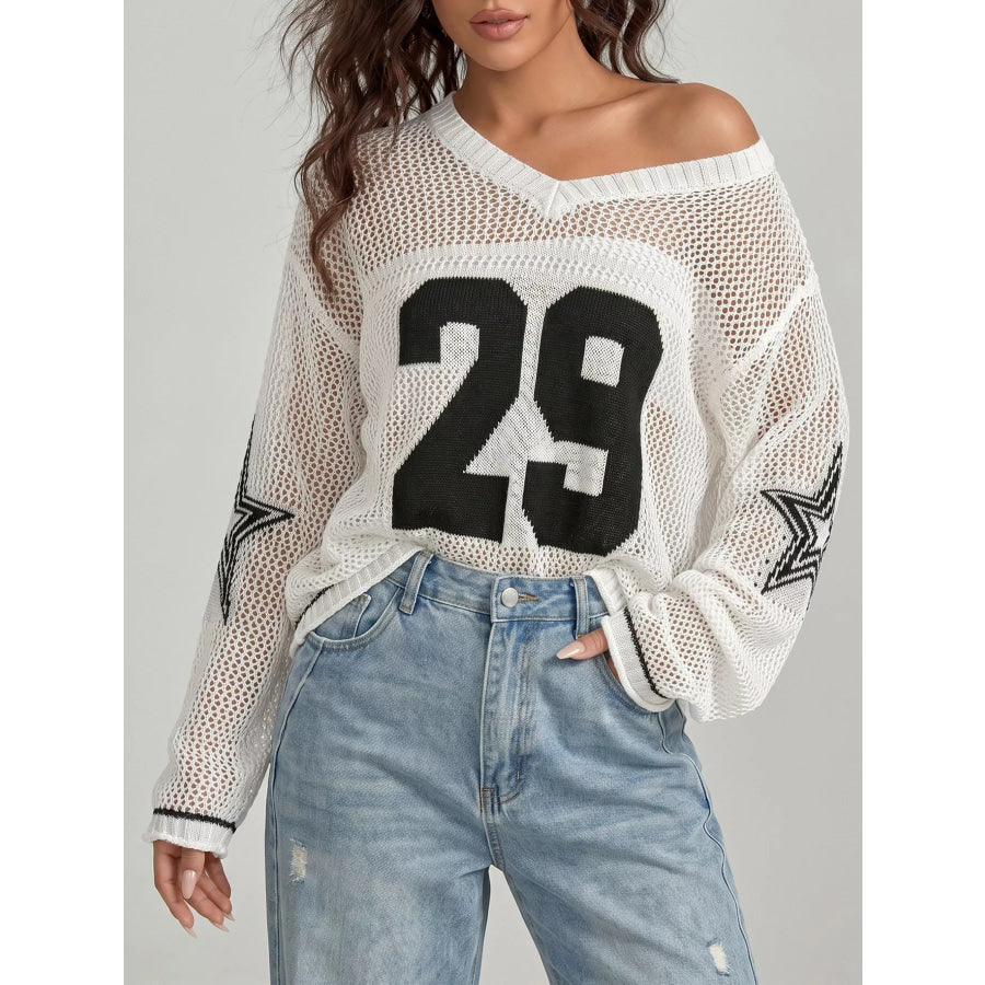 Number 29 Openwork Knit Cover Up White / S Apparel and Accessories