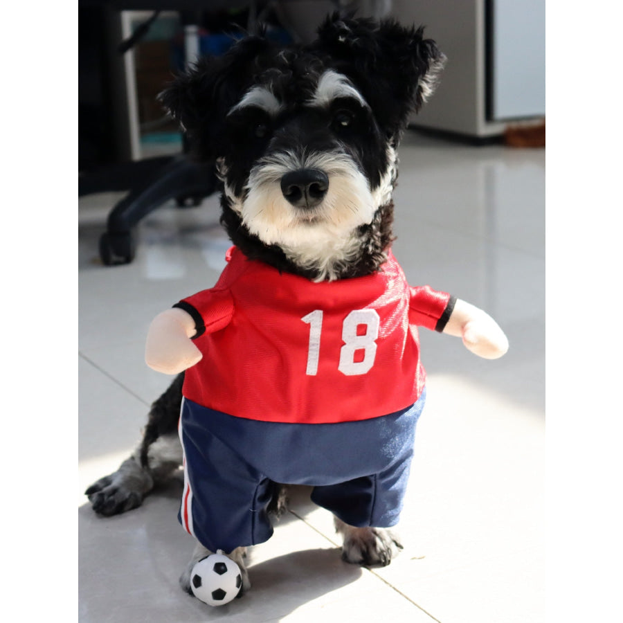 Number Pet Jumpsuit Deep Red / S Apparel and Accessories