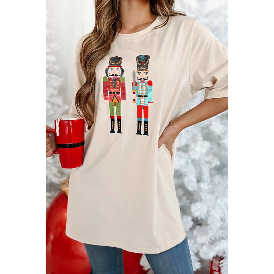 Nutcracker Round Neck Half Sleeve T-Shirt Apparel and Accessories