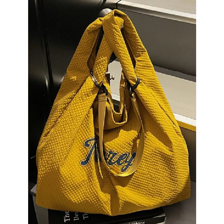 Nylon Casual Shoulder Bag Yellow / One Size Apparel and Accessories