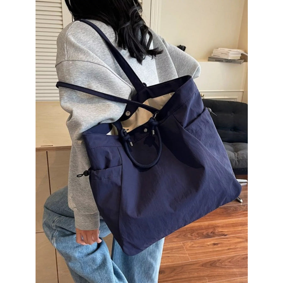 Nylon Lightweight Large Capacity Shoulder Bag Blue / One Size Apparel and Accessories