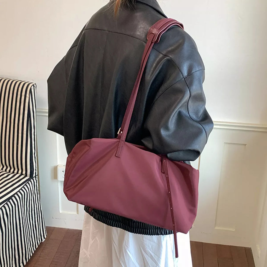 Nylon Shoulder Bag with Adjustable Strap Apparel and Accessories