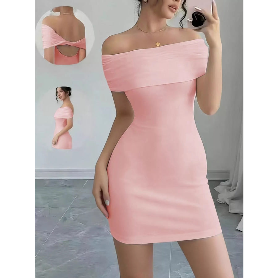 Off-Shoulder Bodycon Mini Dress Apparel and Accessories