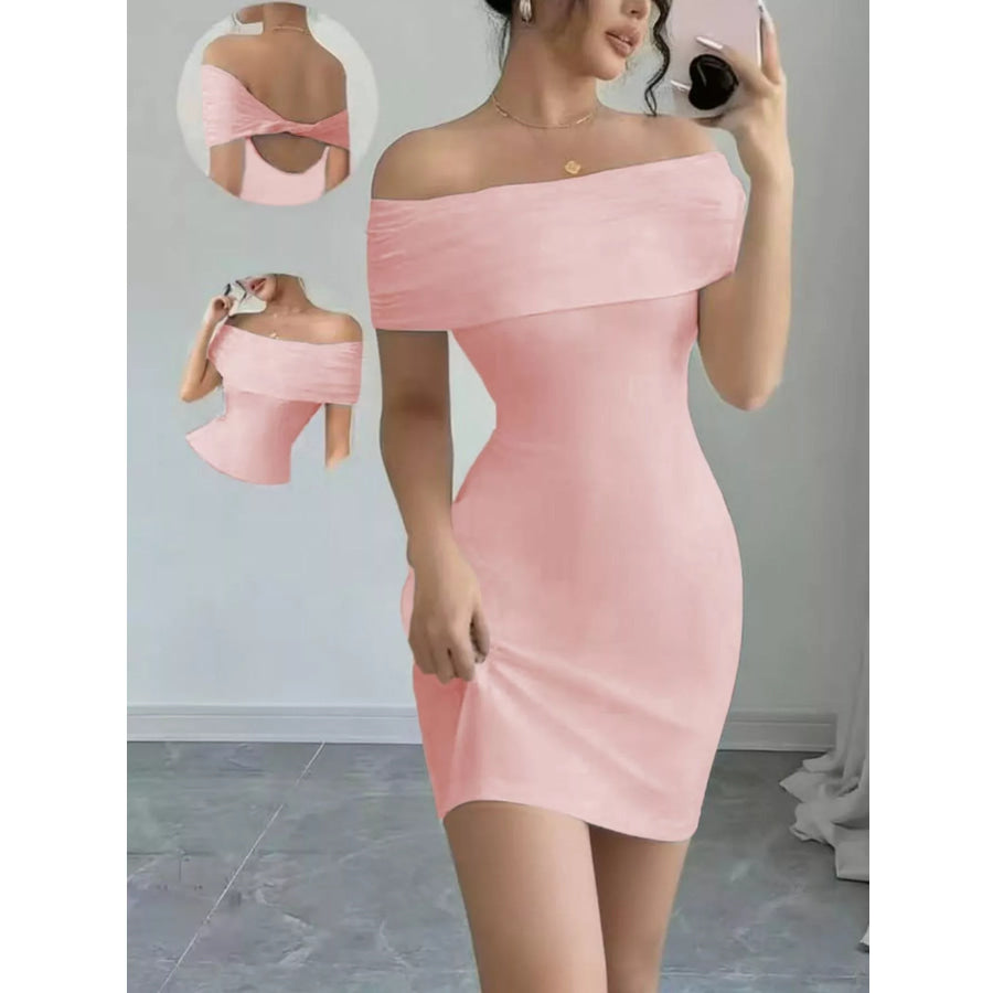 Off-Shoulder Bodycon Mini Dress Apparel and Accessories