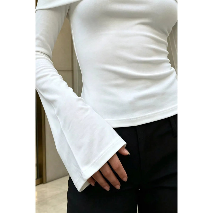 Off Shoulder Flare Sleeve Top Apparel and Accessories