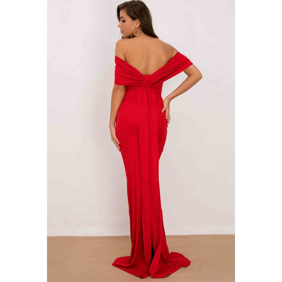 Off-Shoulder Floor Length Dress