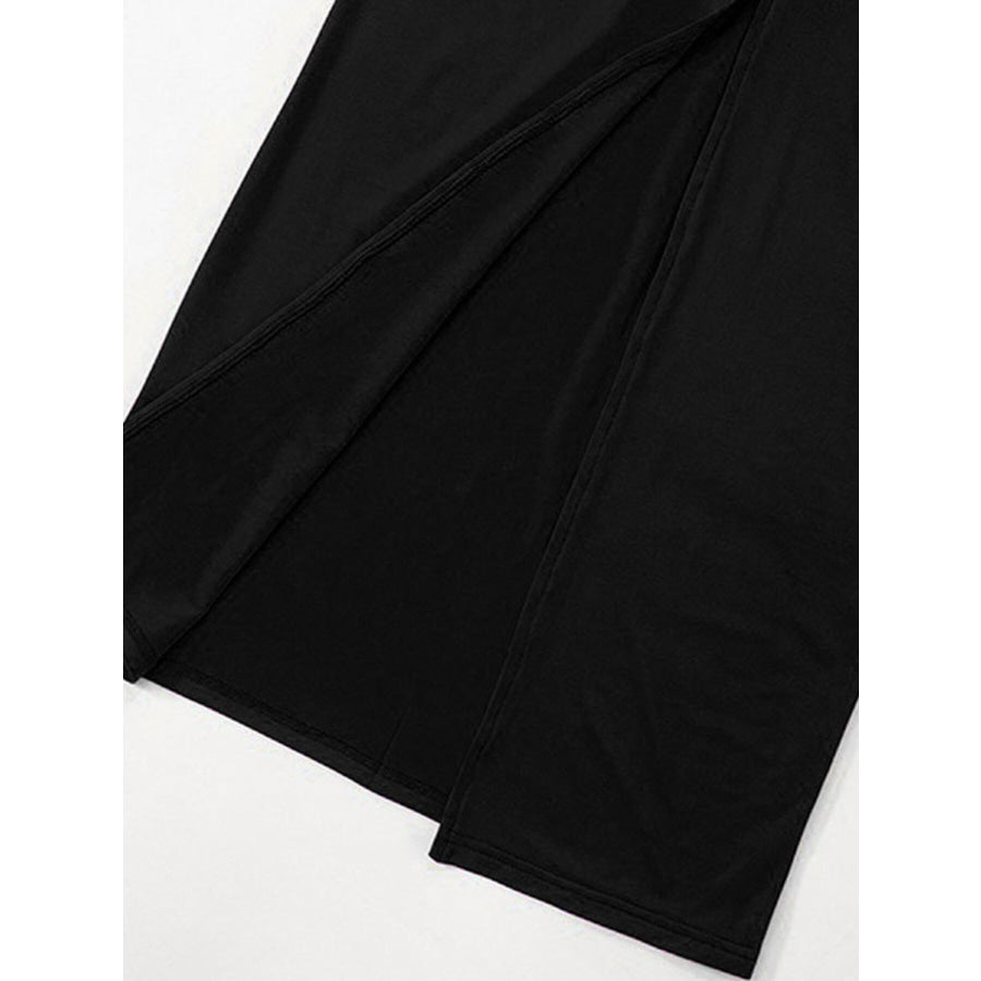 Off-Shoulder Flounce Sleeve Maxi Dress Apparel and Accessories