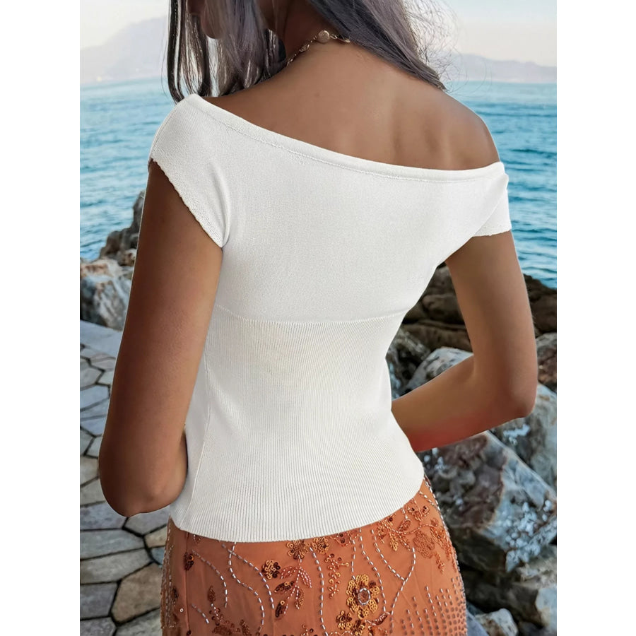 Off-Shoulder Knit Top Apparel and Accessories