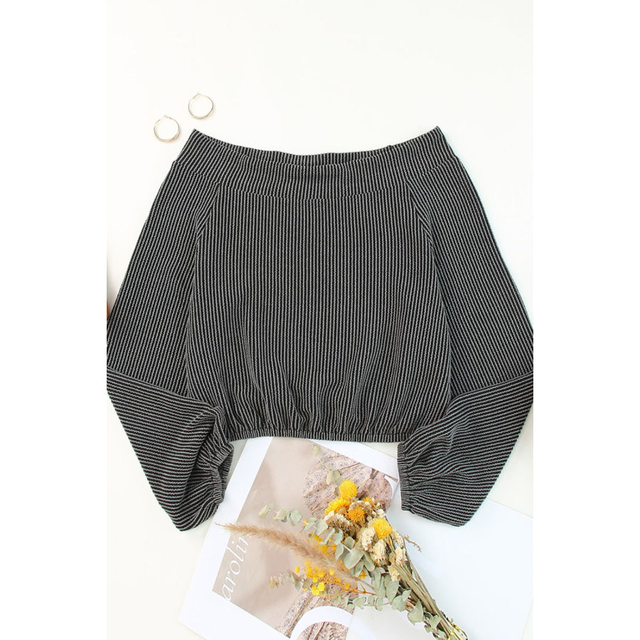 Off-Shoulder Long Sleeve Top Apparel and Accessories