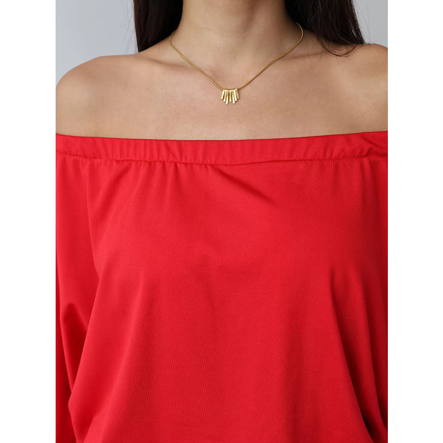Off-Shoulder Ruched Bodycon Mini Dress Apparel and Accessories
