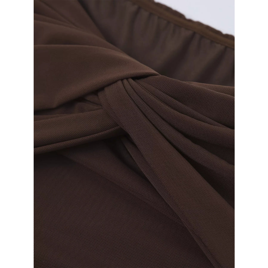Off-Shoulder Ruched Maxi Dress Apparel and Accessories
