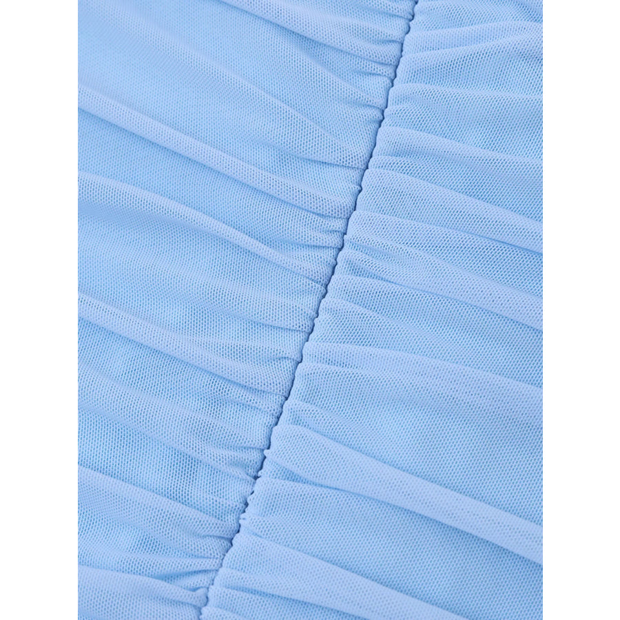 Off-Shoulder Ruched Mermaid Maxi Dress Apparel and Accessories