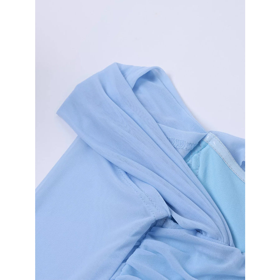 Off-Shoulder Ruched Mermaid Maxi Dress Apparel and Accessories