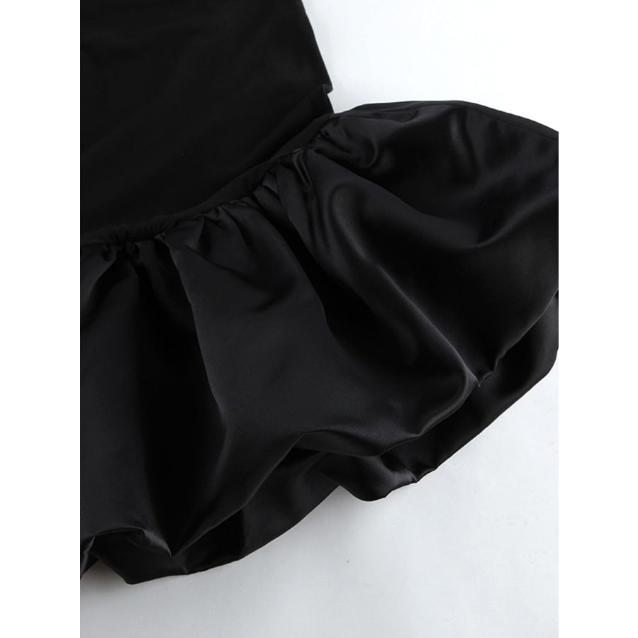 Off-Shoulder Ruffle Hem Mini Dress Apparel and Accessories