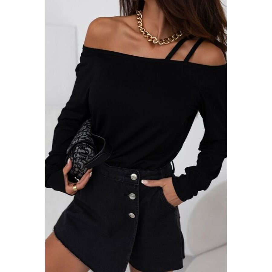 Off-Shoulder Spaghetti Strap Blouse Clothing