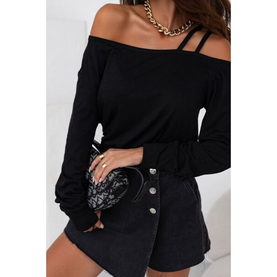 Off-Shoulder Spaghetti Strap Blouse Clothing