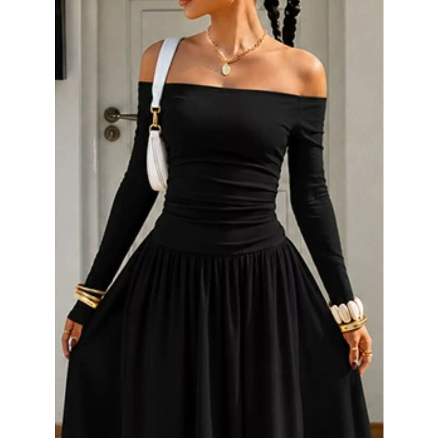 Off-the-Shoulder Maxi Dress Apparel and Accessories
