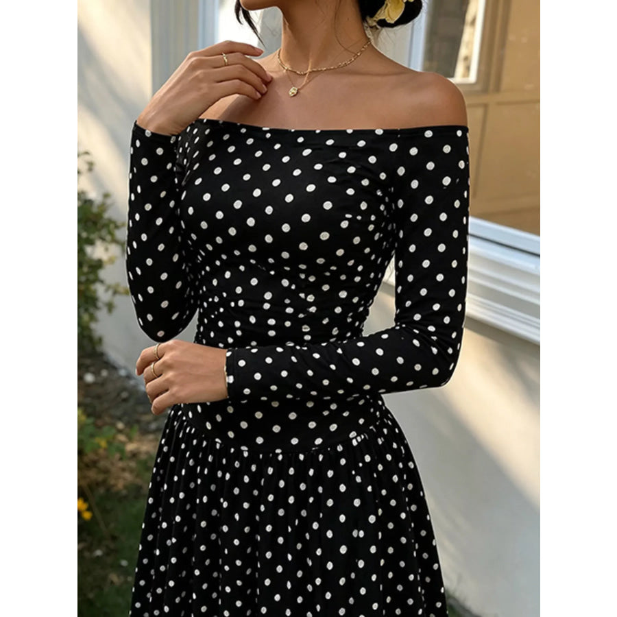 Off-the-Shoulder Maxi Dress Apparel and Accessories