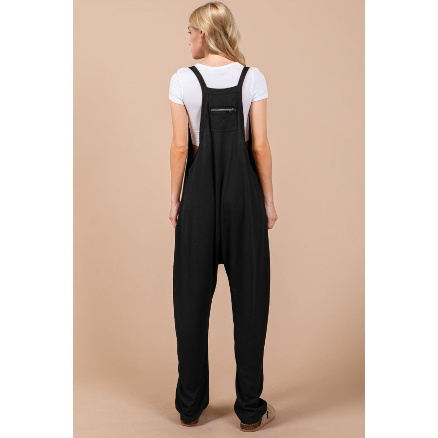 Oh Full Size V-Neck Wide Strap Overalls with Pockets Apparel and Accessories