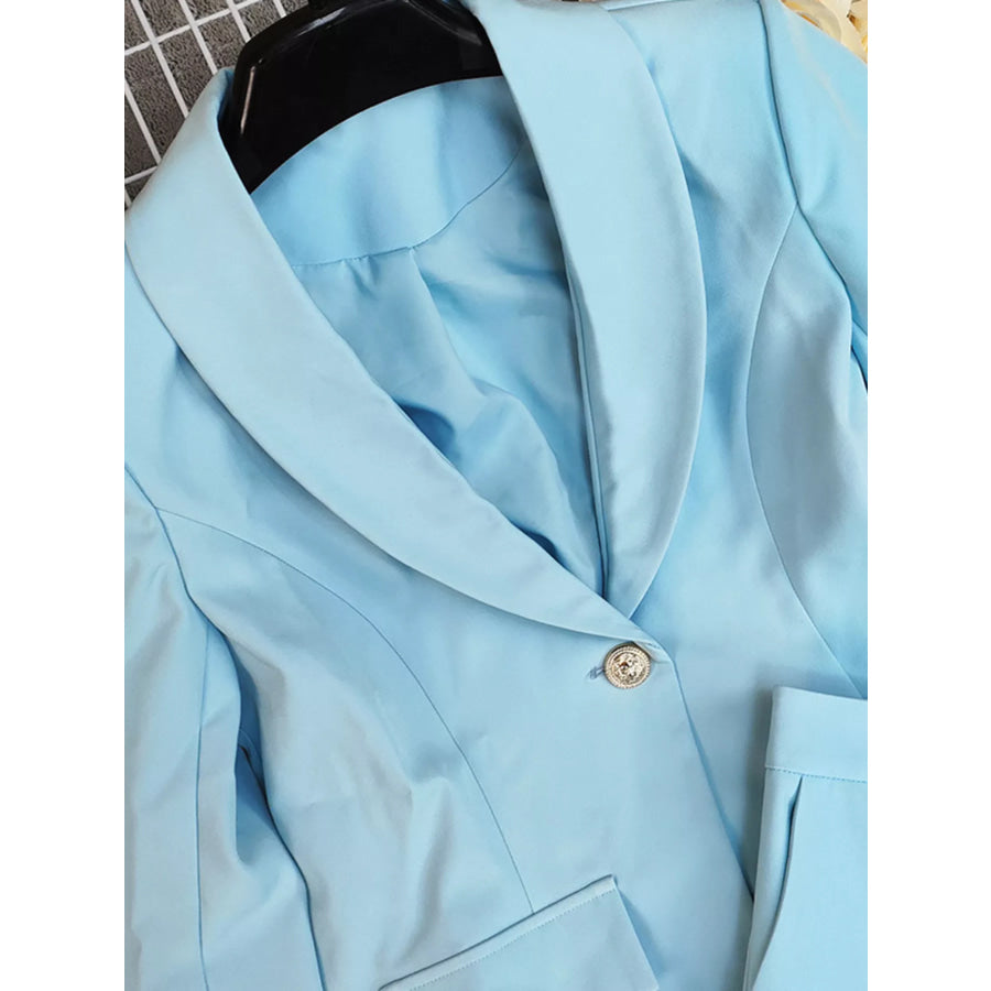 One Button Blazer and Pants Set Apparel and Accessories