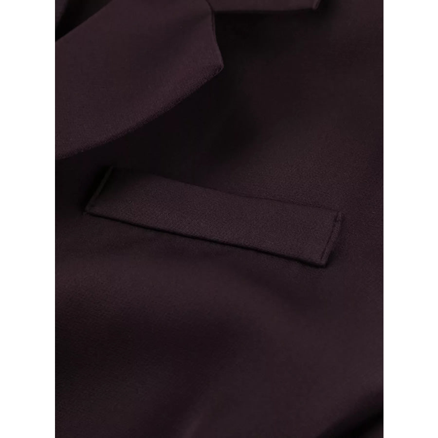 One-Button Blazer and Wide-Leg Pants Set Apparel and Accessories